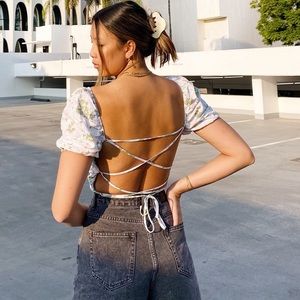 Glassons linen blend cross back